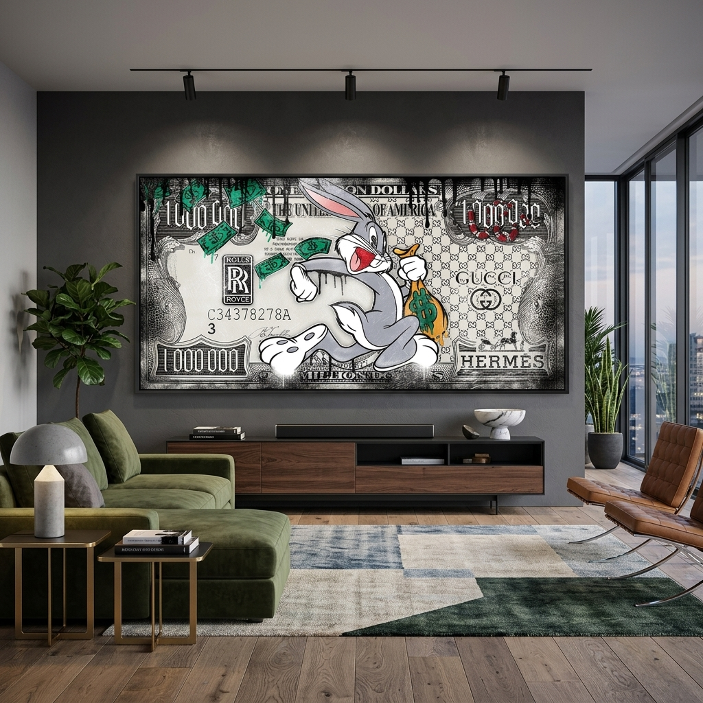 Bugs Bunny's Million Dollar Balls Inspirational Canvas Wall Art Print