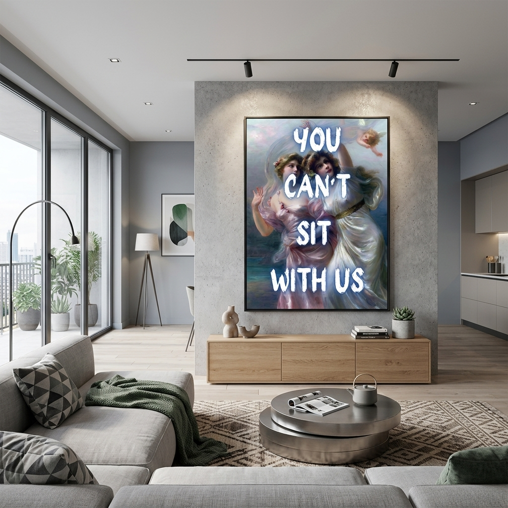 Canvas Wall Art Print You can't sit with us
