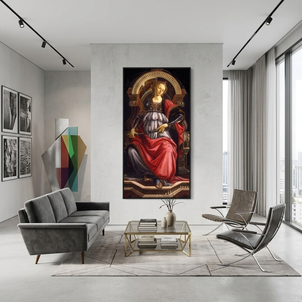 Sandro Botticelli's Allegory of Strength Reproduction Canvas Wall Art Print