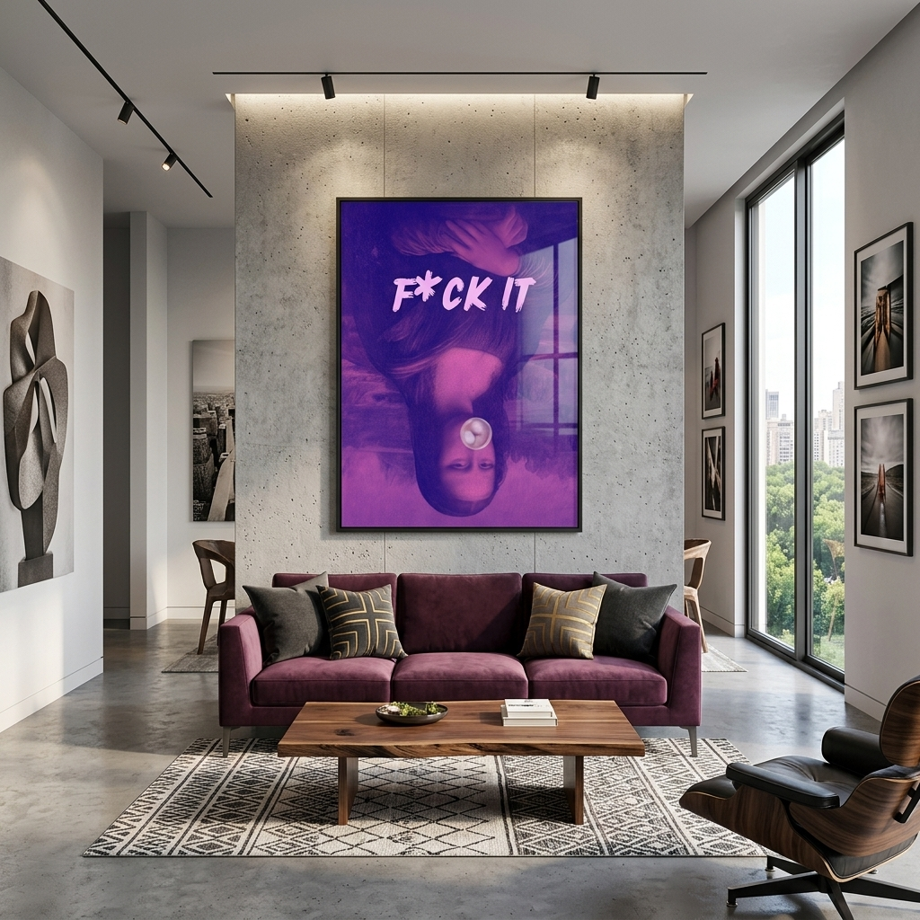 Canvas Wall Art Print Inverted Mona Lisa