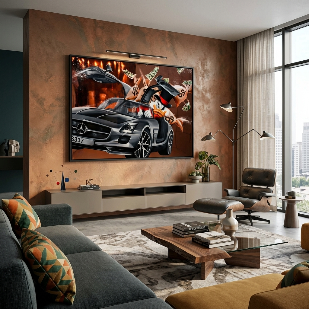 Scrooge Mercedes Inspirational Canvas Wall Art Print