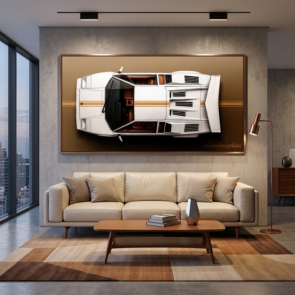LAMBORGHINI BACKSIDE Canvas Wall Art