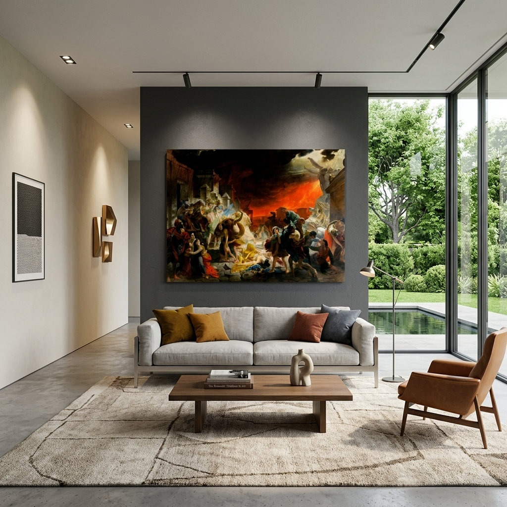 The Last Day of Pompeii Karl Brullov Reproduction Canvas Wall Art Print