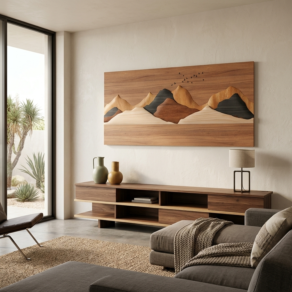 Desert mountains Canvas Wall Art Print