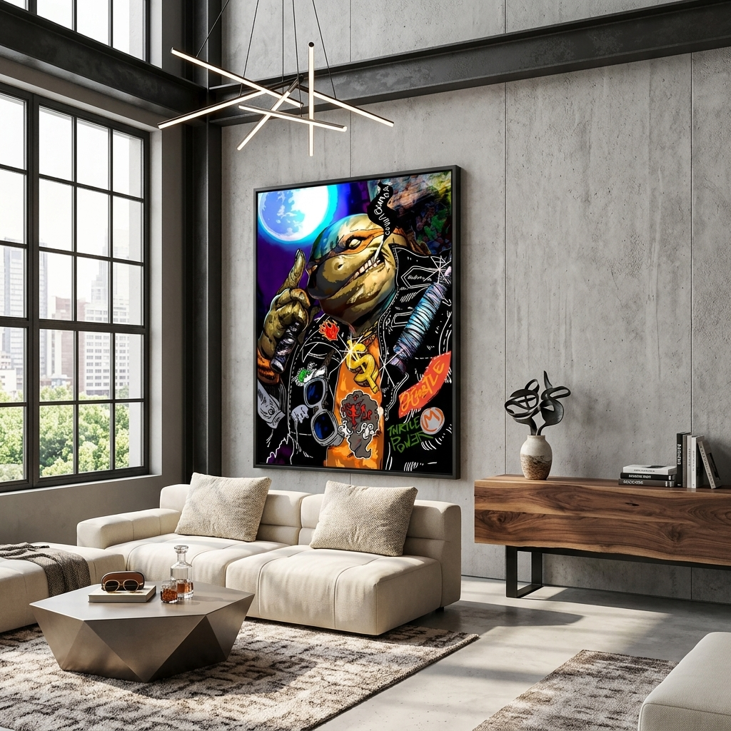 Cowabunga Motivational Canvas Wall Art Print