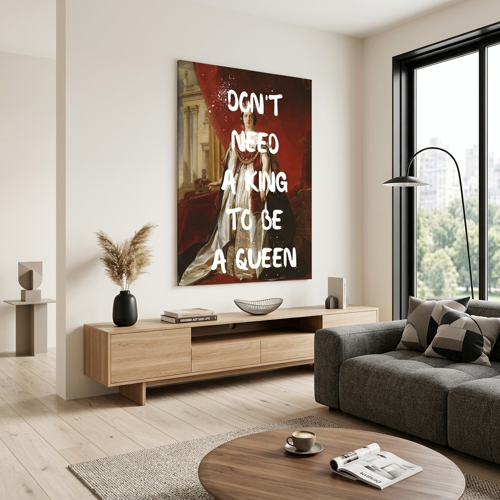 Canvas Wall Art Print don't need a king to be a queen