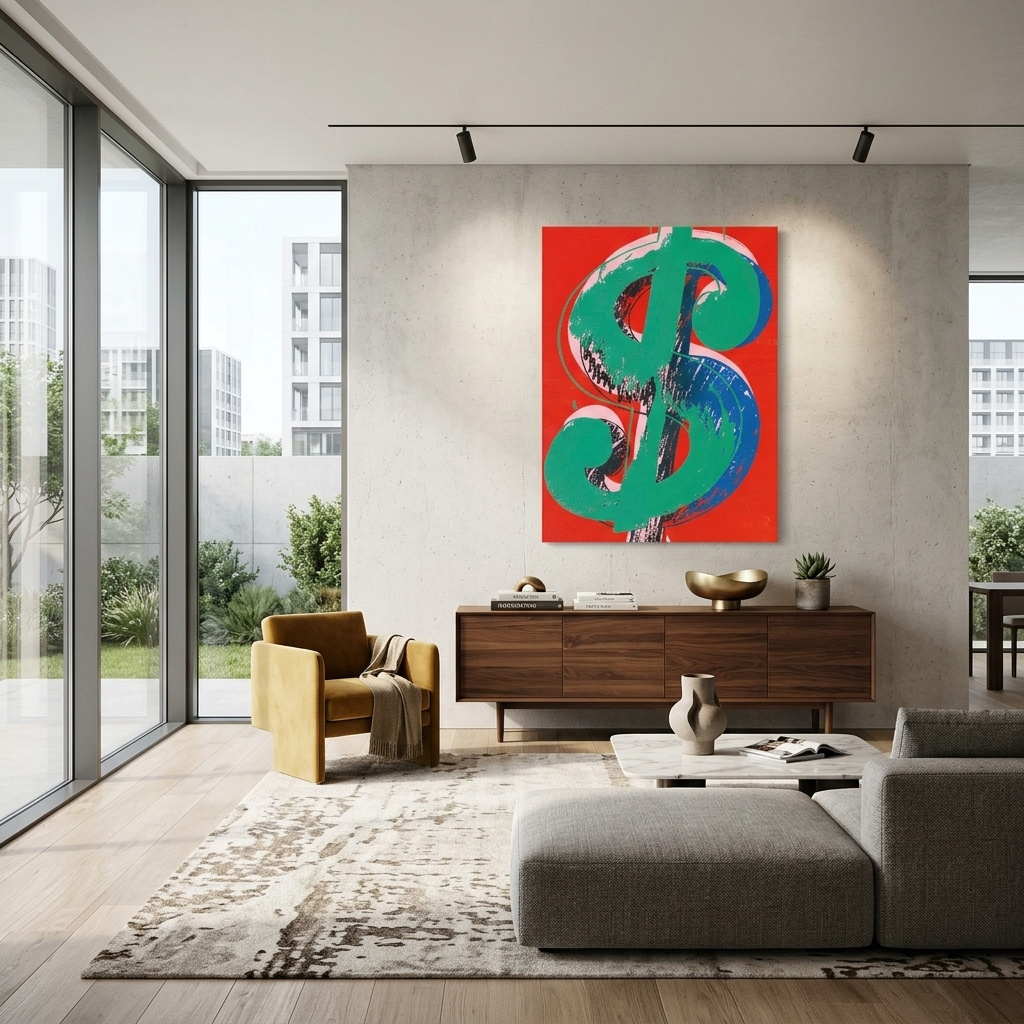 Paper dollar Reproduction Canvas Wall Art Print