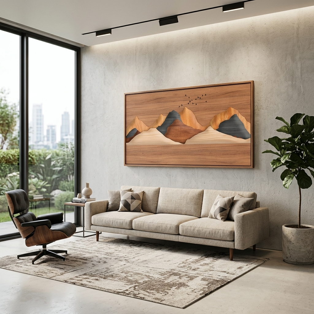 Desert mountains Canvas Wall Art Print