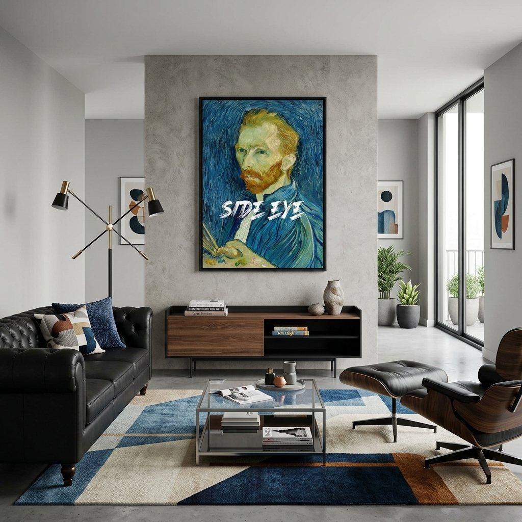 Canvas Wall Art Print Self-Portrait by Van Gogh. Side eye