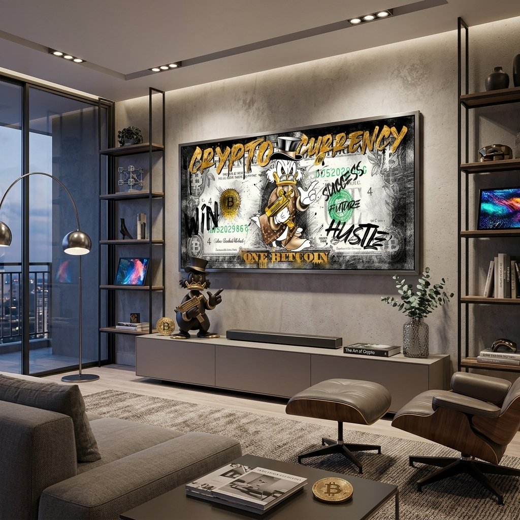 Luxury Money Art Canvas — Scrooge McDuck Crypto