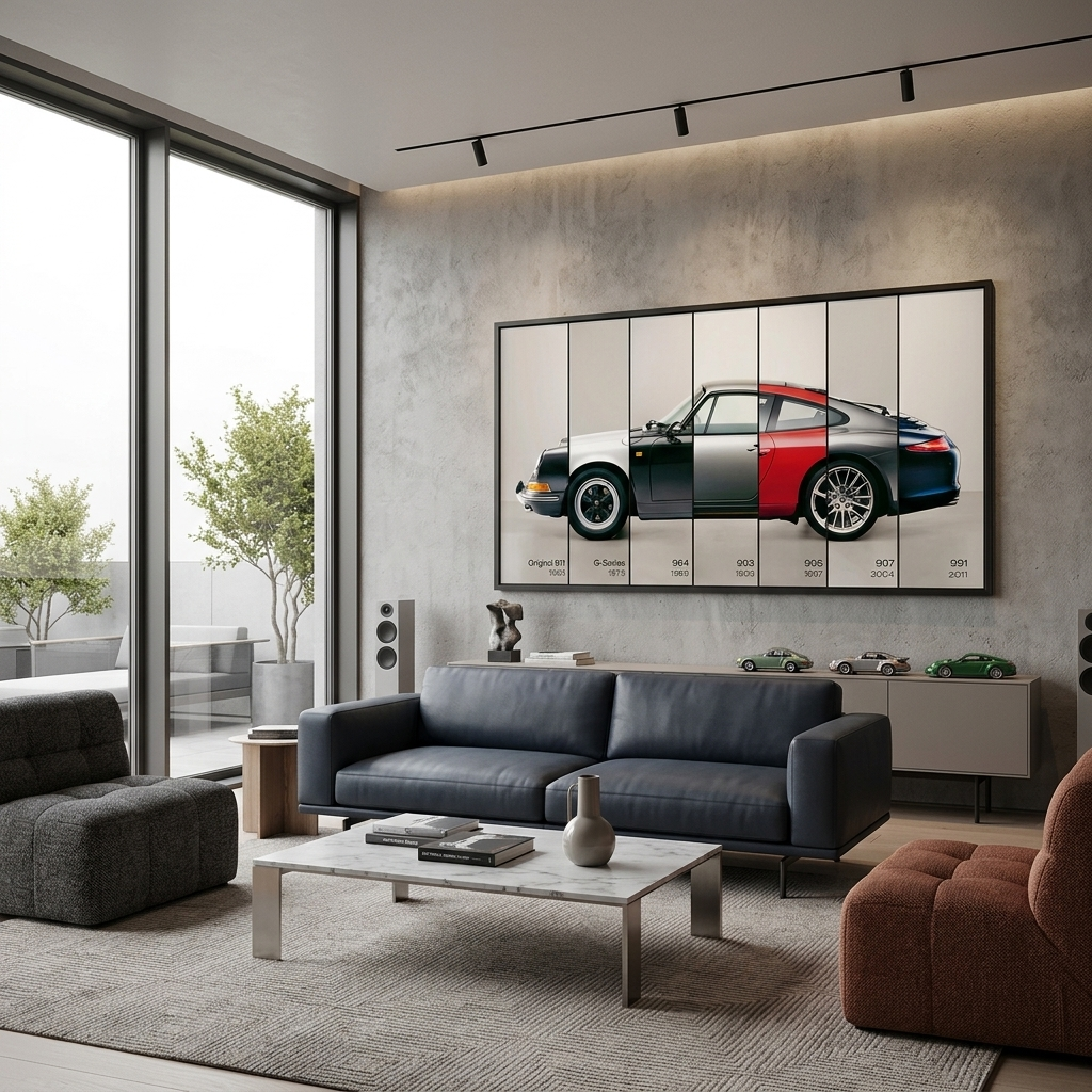 Miscellaneous Porsche parts Canvas Wall Art Print