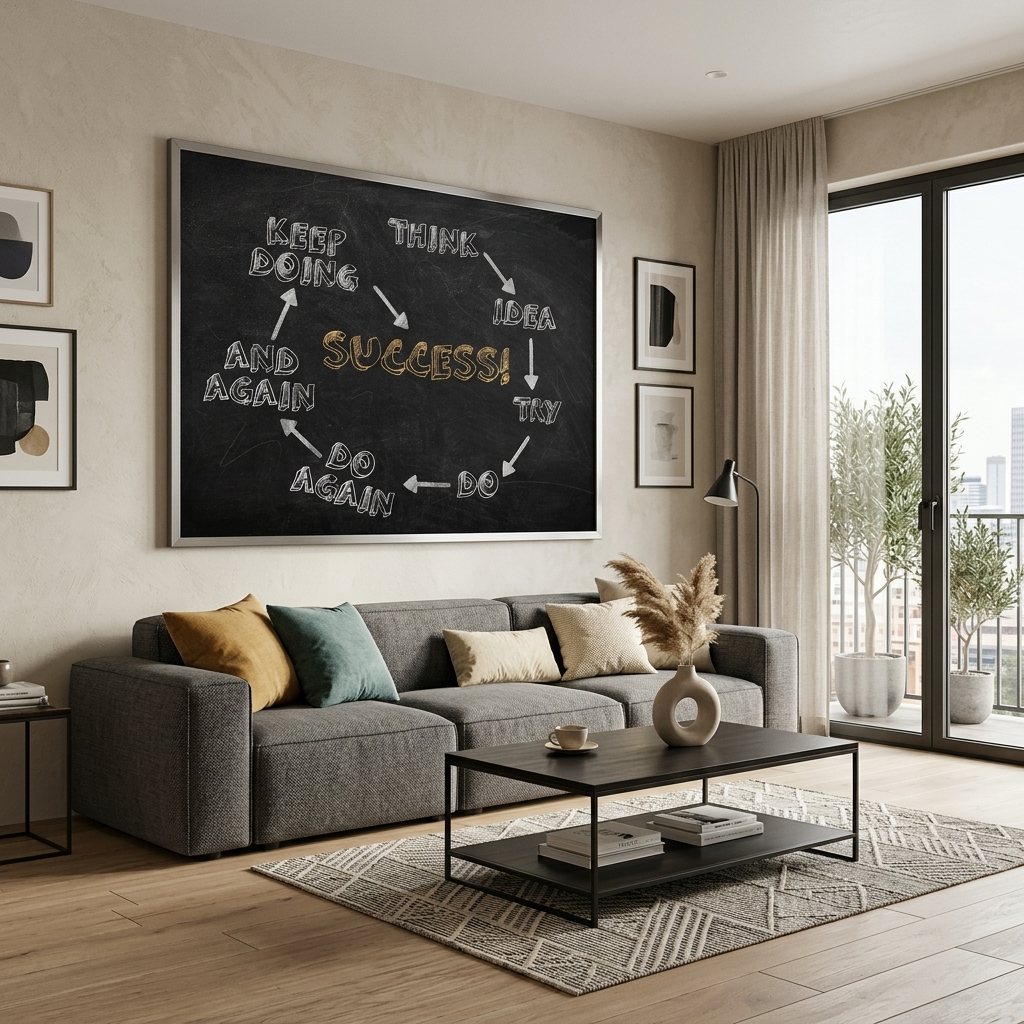 Success Algorithm Motivational Canvas Wall Art Print
