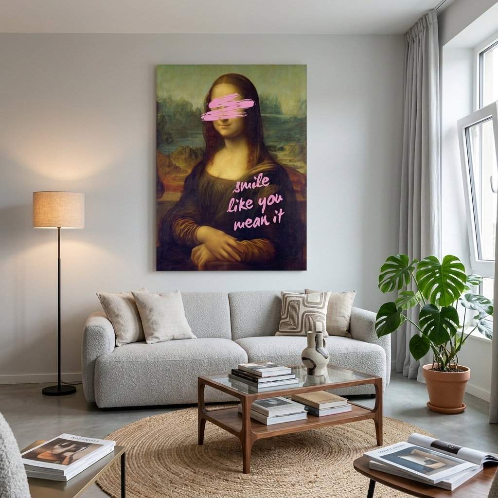Canvas Wall Art Print Smile like you mean it