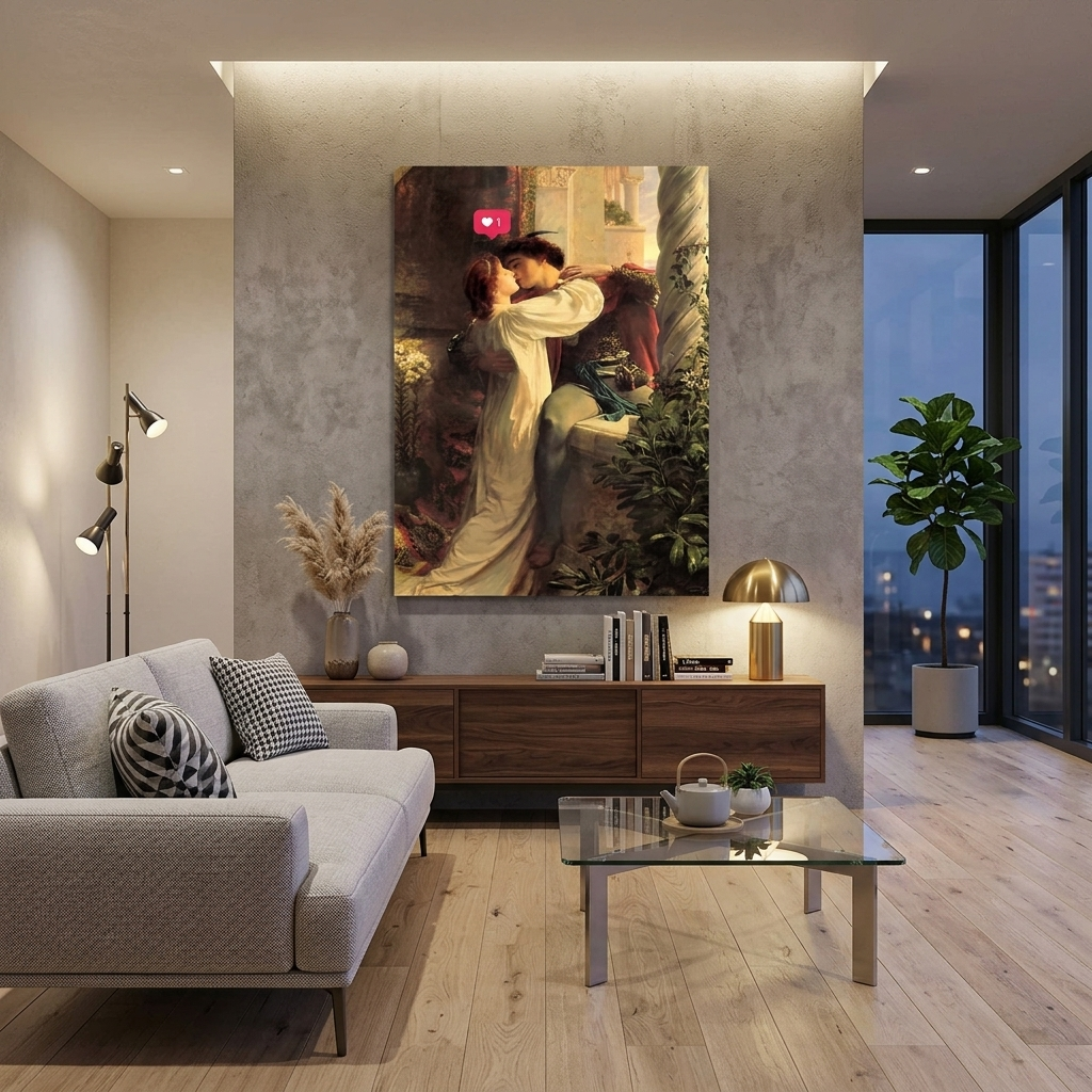 Canvas Wall Art Print Romeo and Juliet with laik