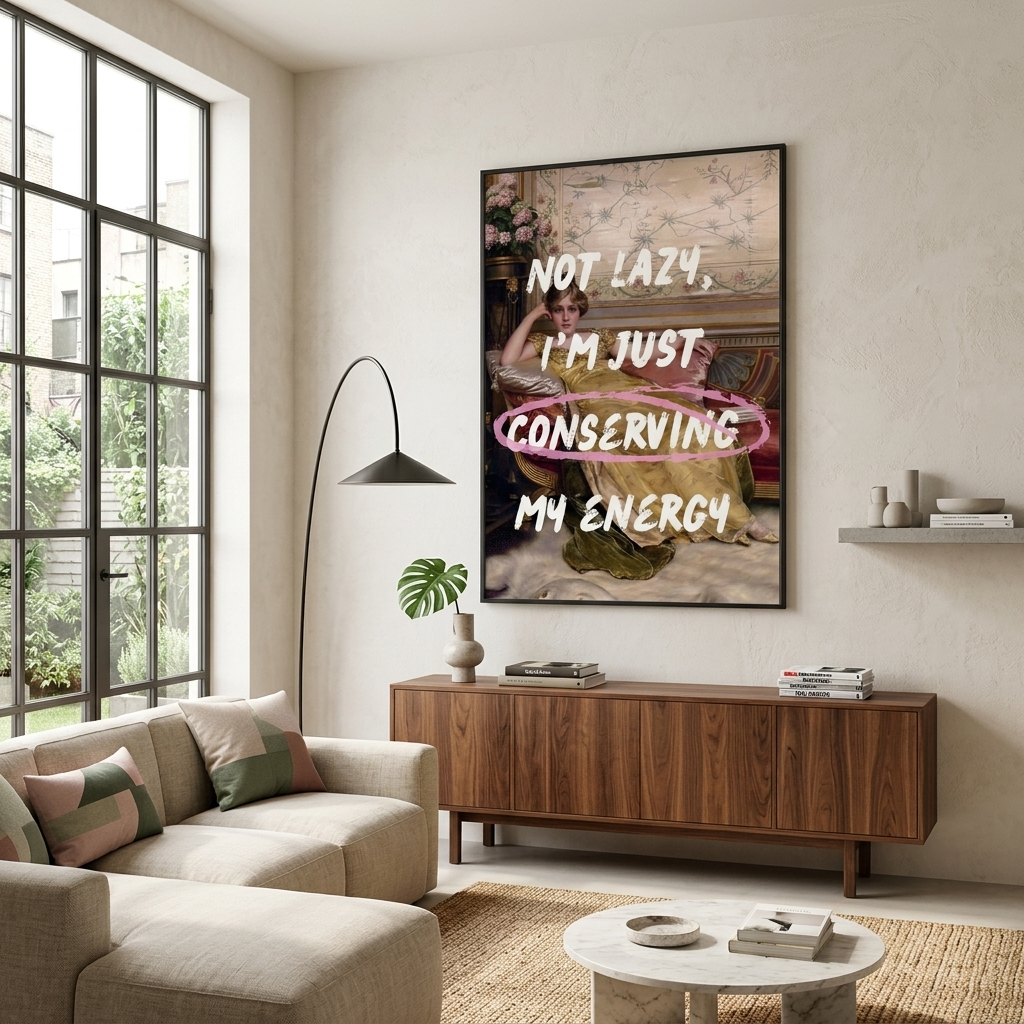 Canvas Wall Art Print I'm just conserving my energy