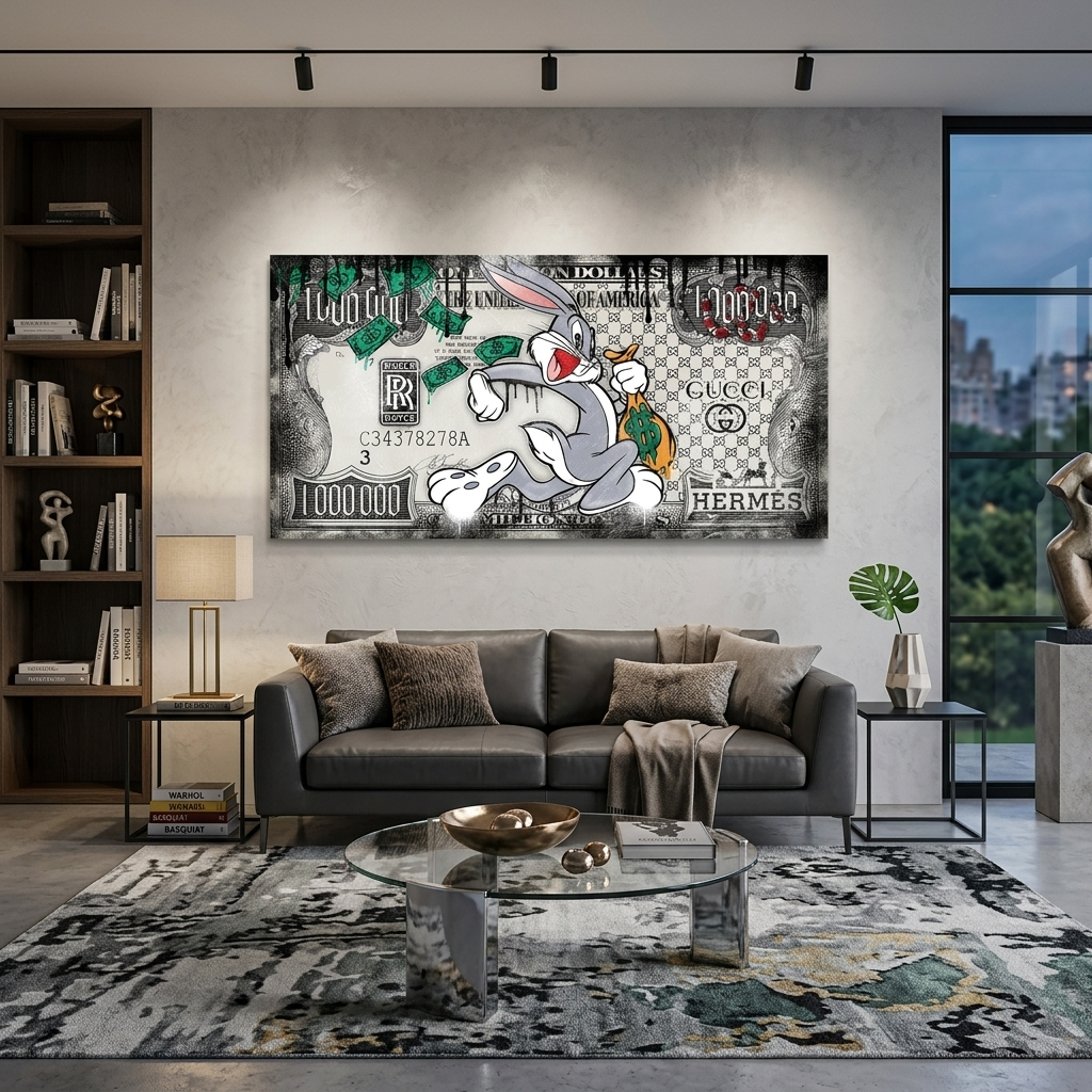 Bugs Bunny's Million Dollar Balls Inspirational Canvas Wall Art Print