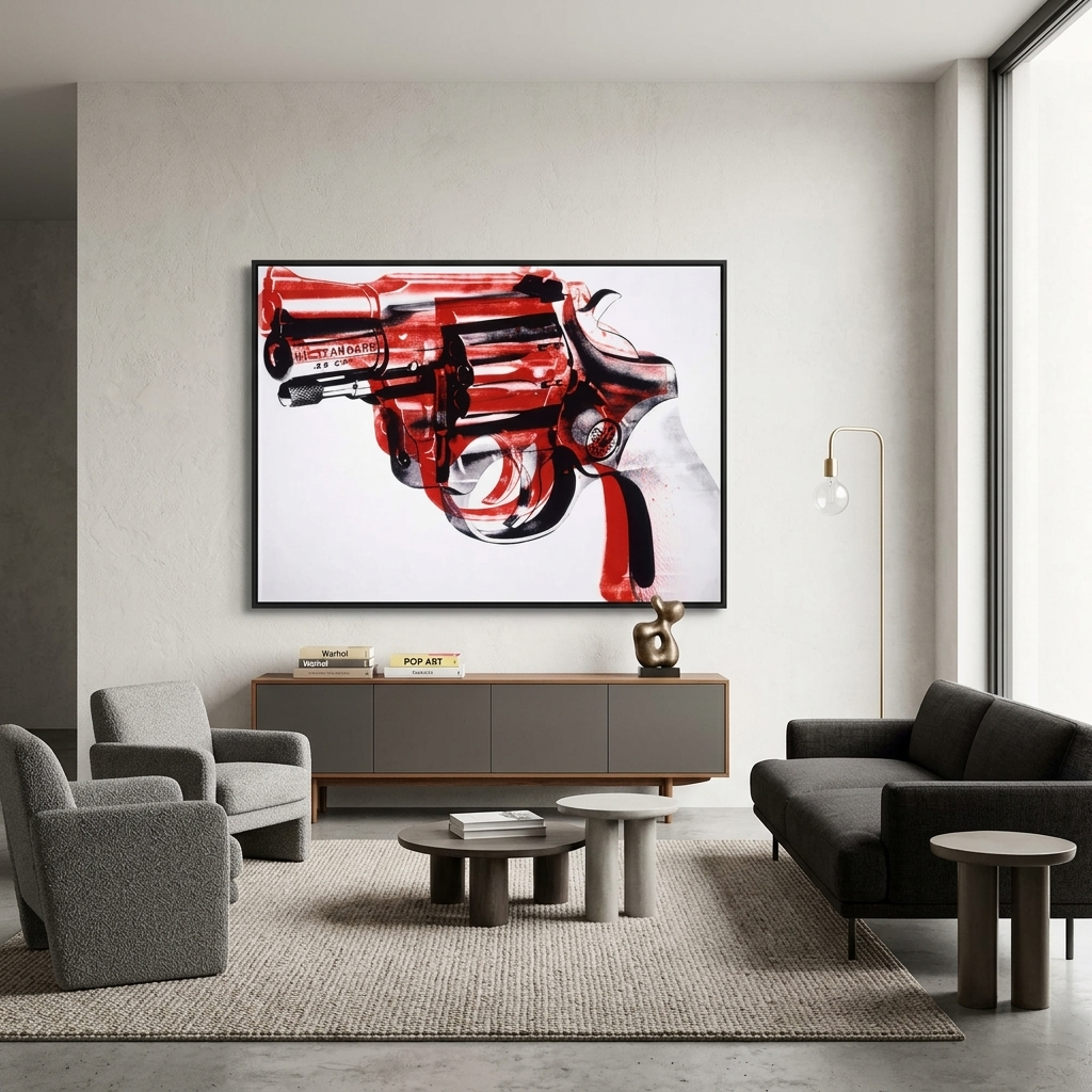 Revolver Reproduction Canvas Wall Art Print