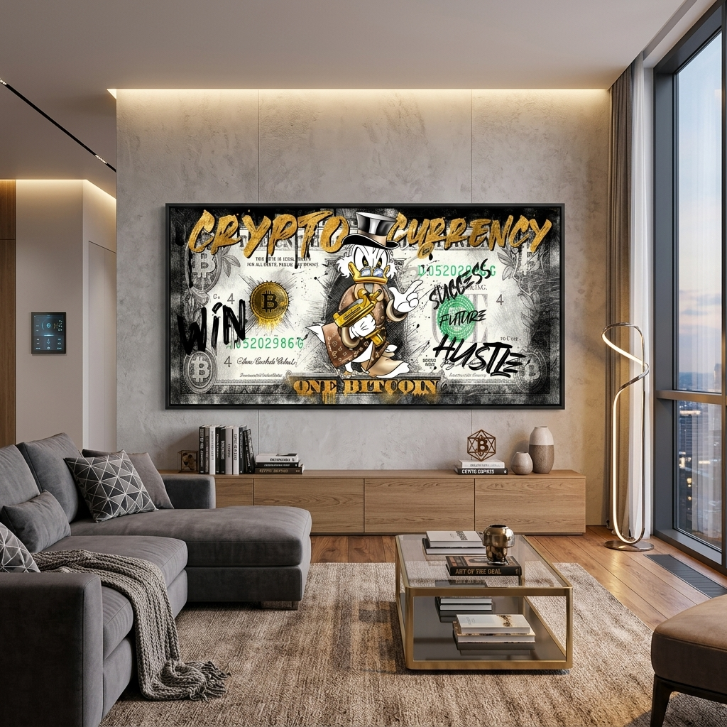 Luxury Money Art Canvas — Scrooge McDuck Crypto