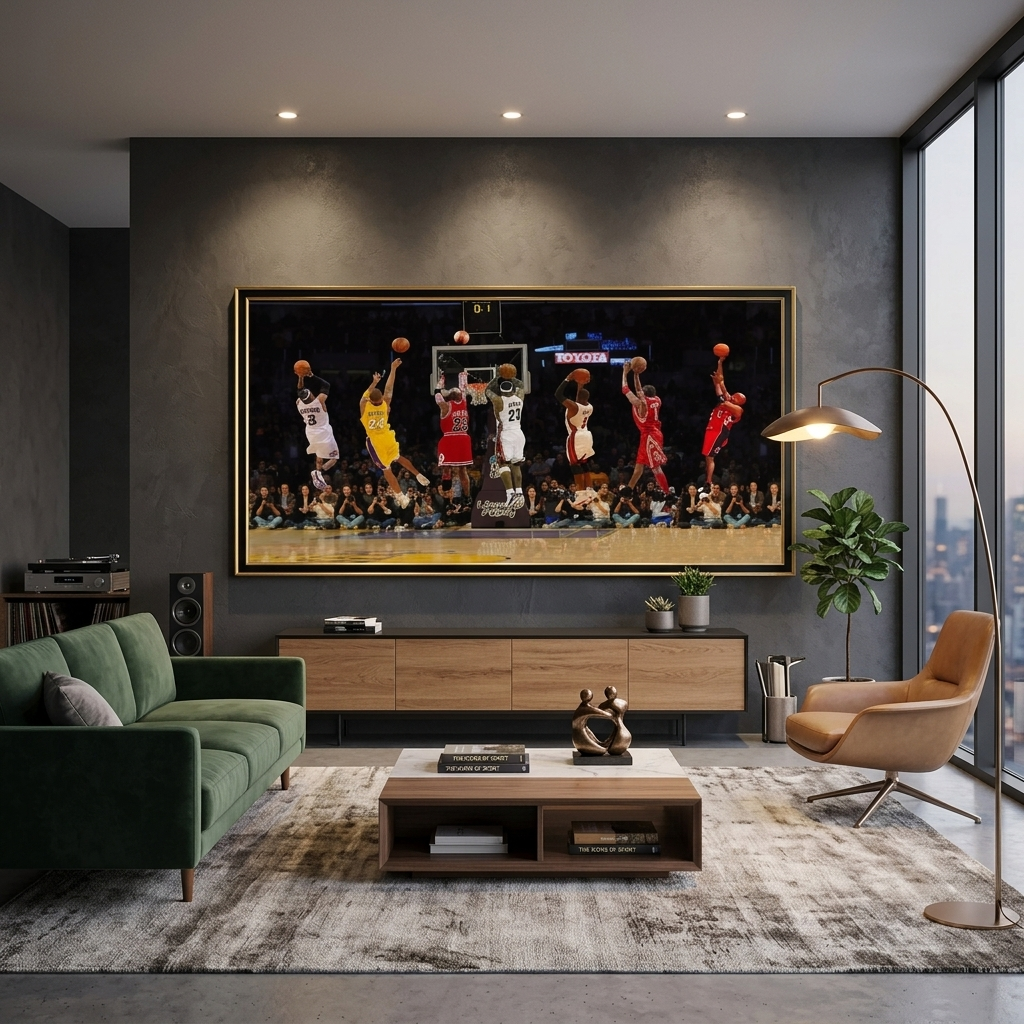 “Basketball Legends in Action NBA – Dynamic Sports Canvas Wall Art