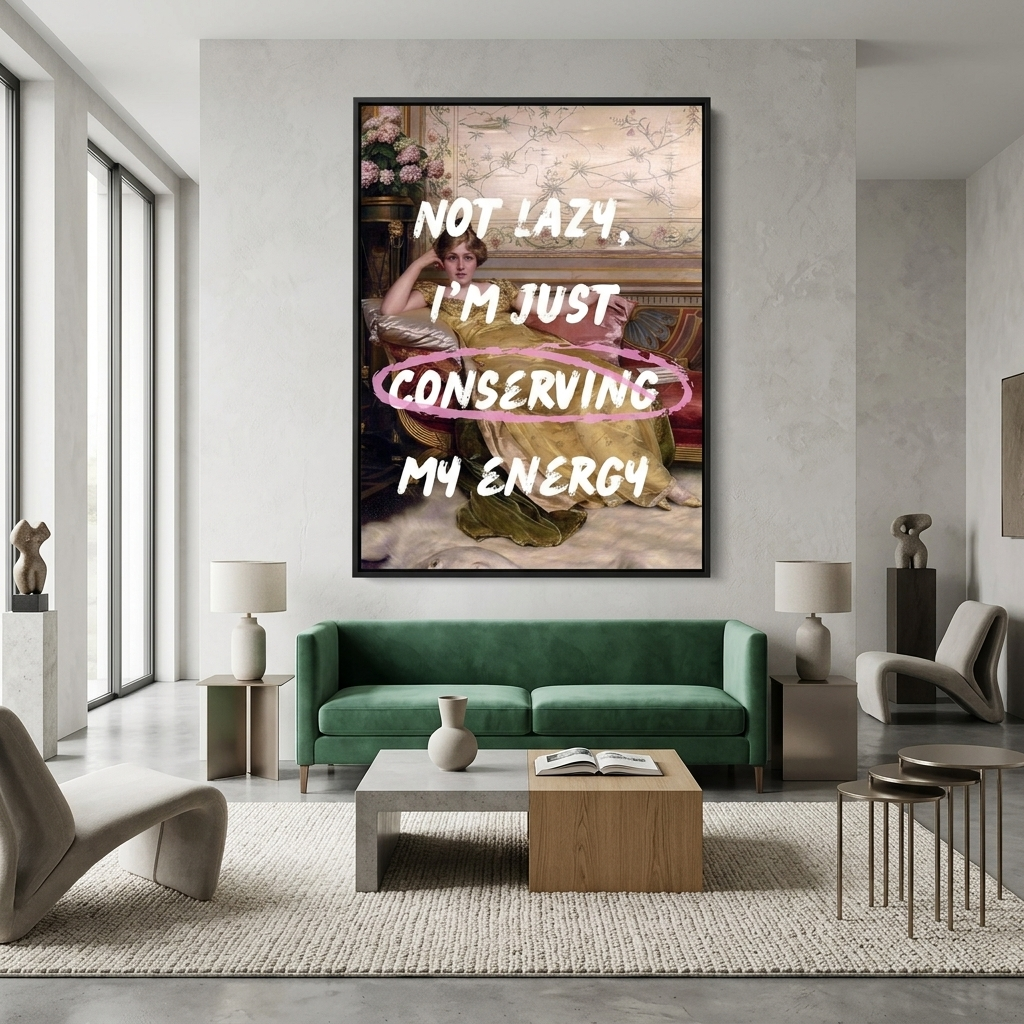 Canvas Wall Art Print I'm just conserving my energy