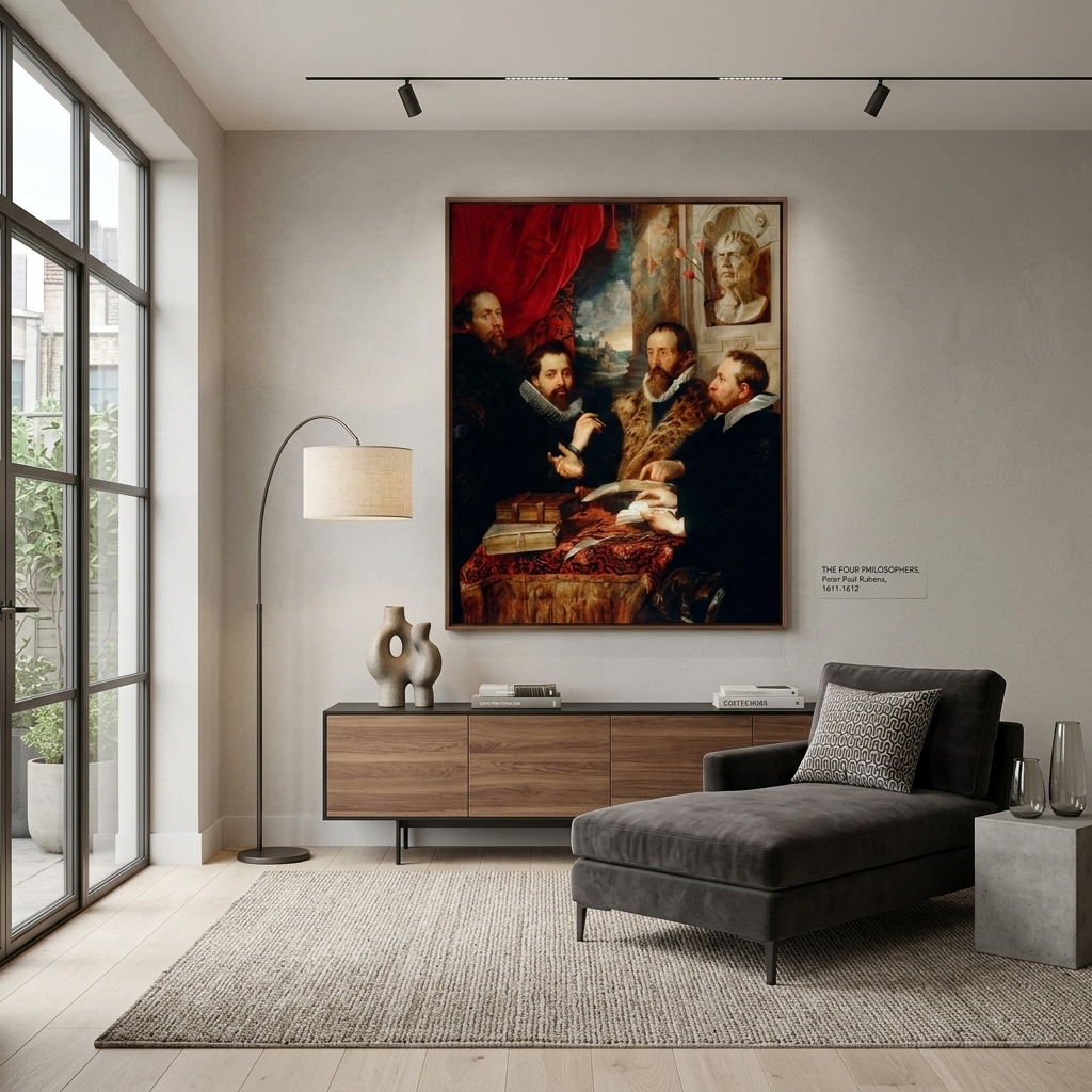 The Four Philosophers Rubens Reproduction Canvas Wall Art Print