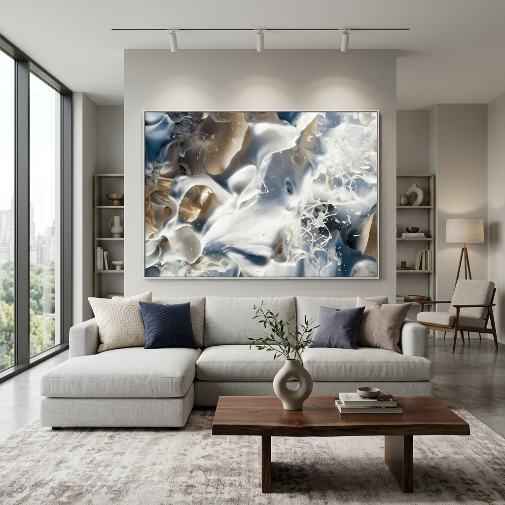 Delicate shades of abstract Abstraction Canvas Wall Art Print