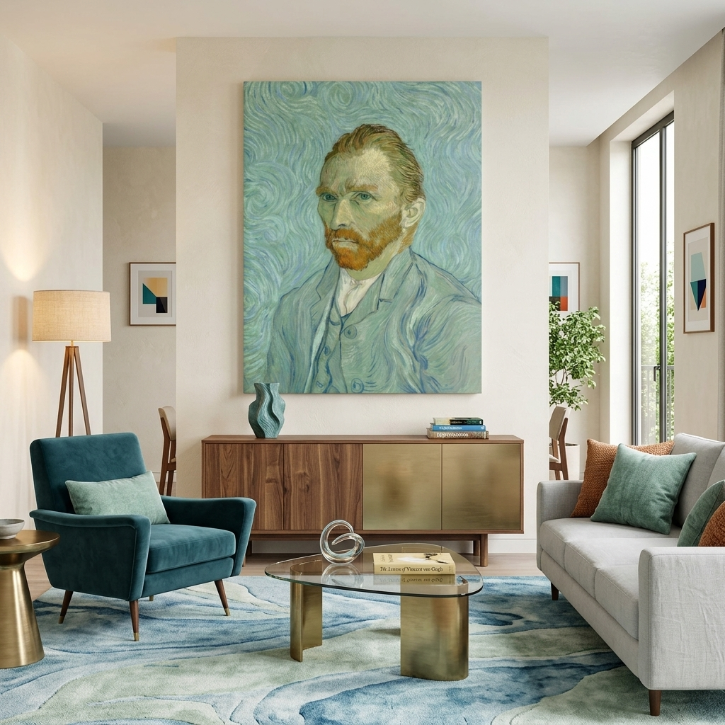Self-Portrait 1889 Vincent van Gogh Reproduction Canvas Wall Art Print