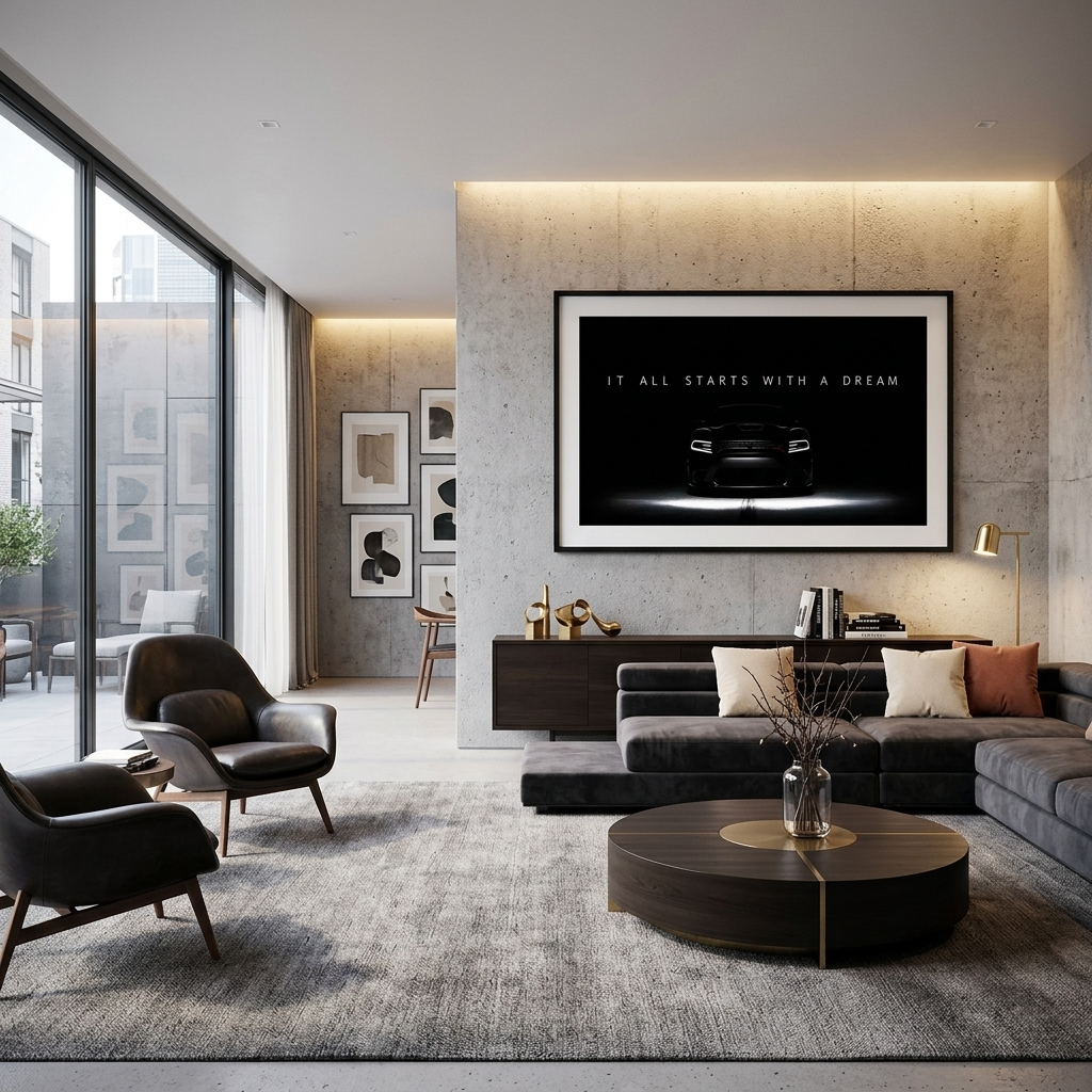 IT ALL STARTS WITH A DREAM Doodge Canvas Wall Art