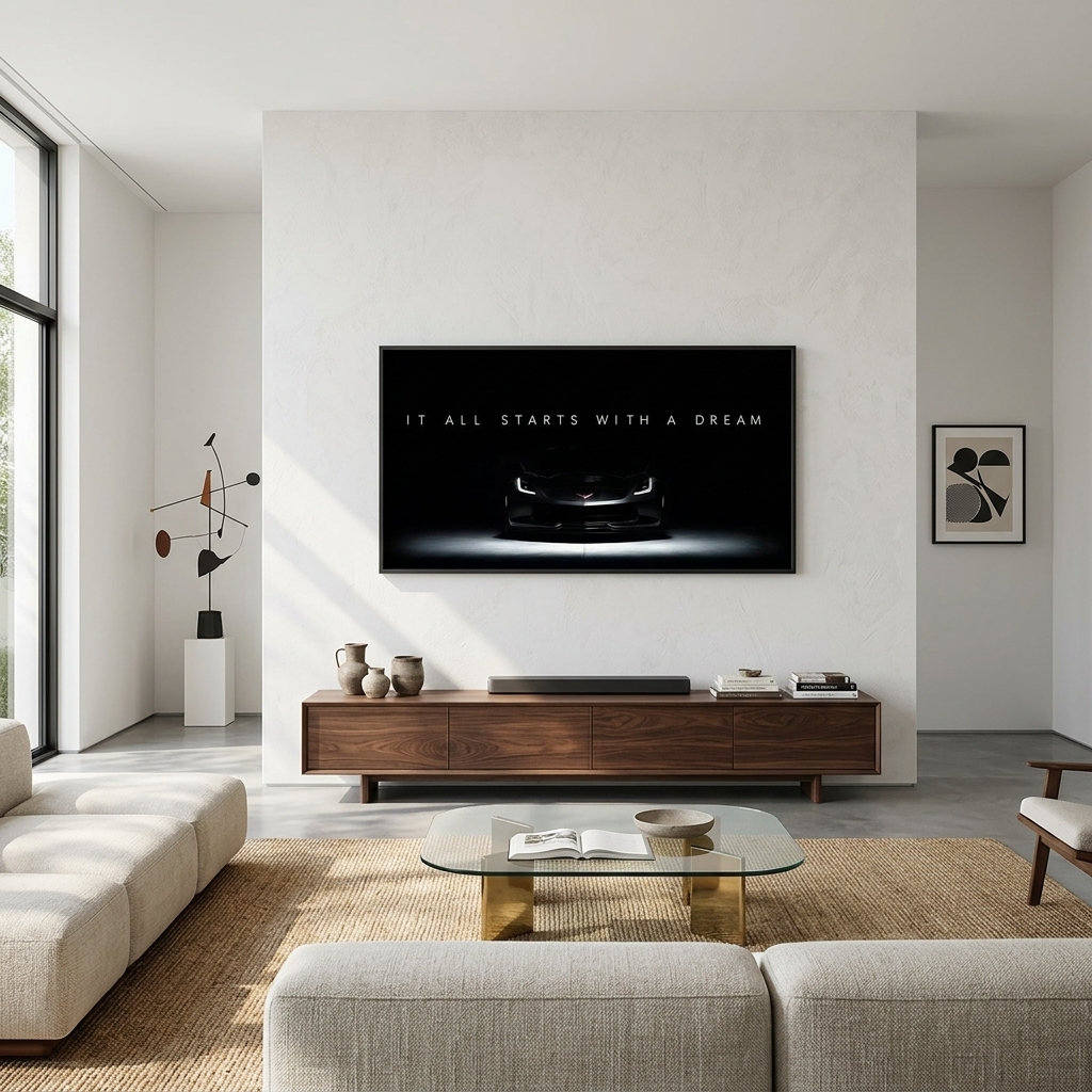 IT ALL STARTS WITH A DREAM CHEVROLET CORVET Canvas Wall Art