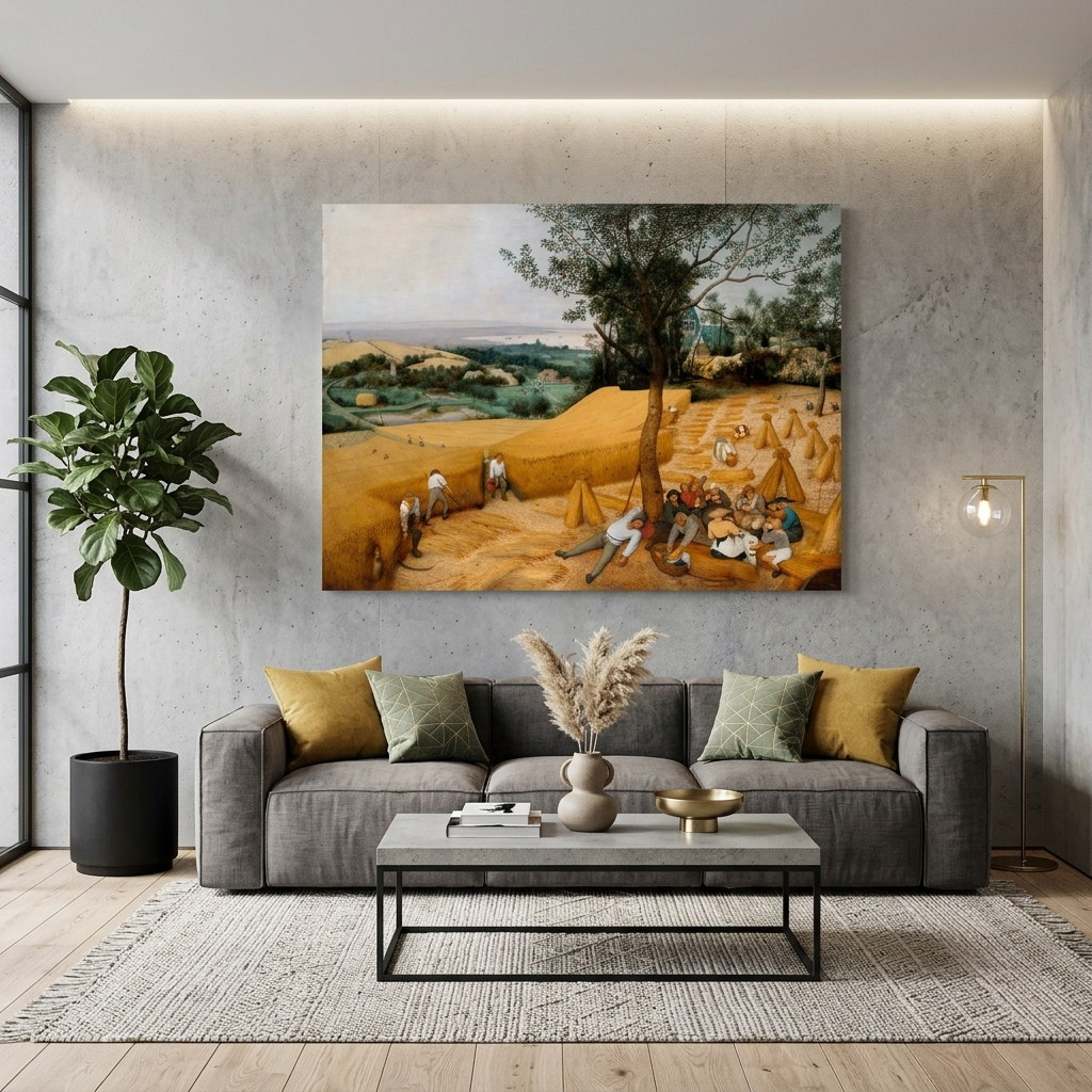 Harvest by Pieter Bruegel Reproduction Canvas Wall Art Print