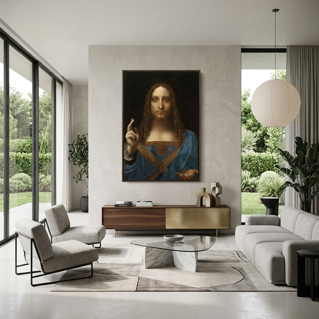 Savior of the World Da Vinci Reproduction Canvas Wall Art Print