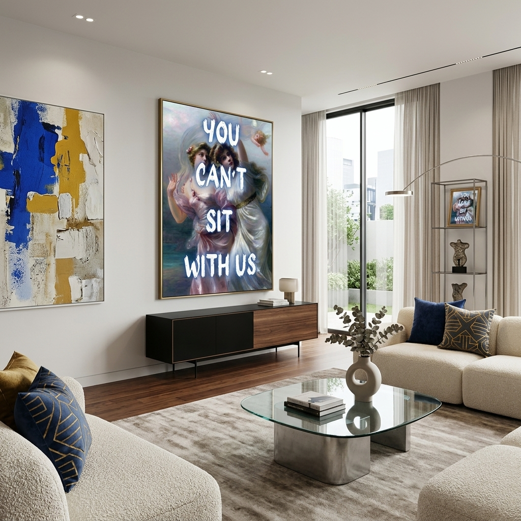 Canvas Wall Art Print You can't sit with us