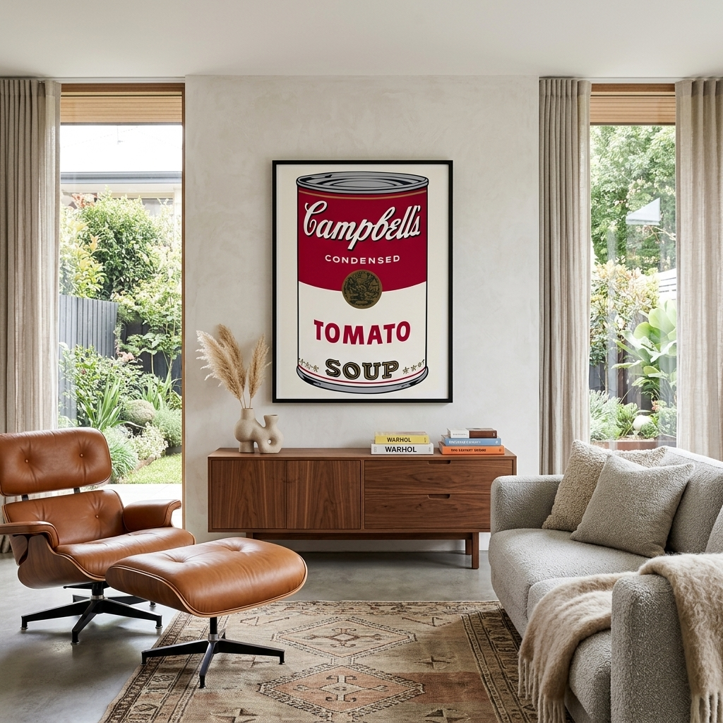 A can of tomato soup Reproduction Canvas Wall Art Print
