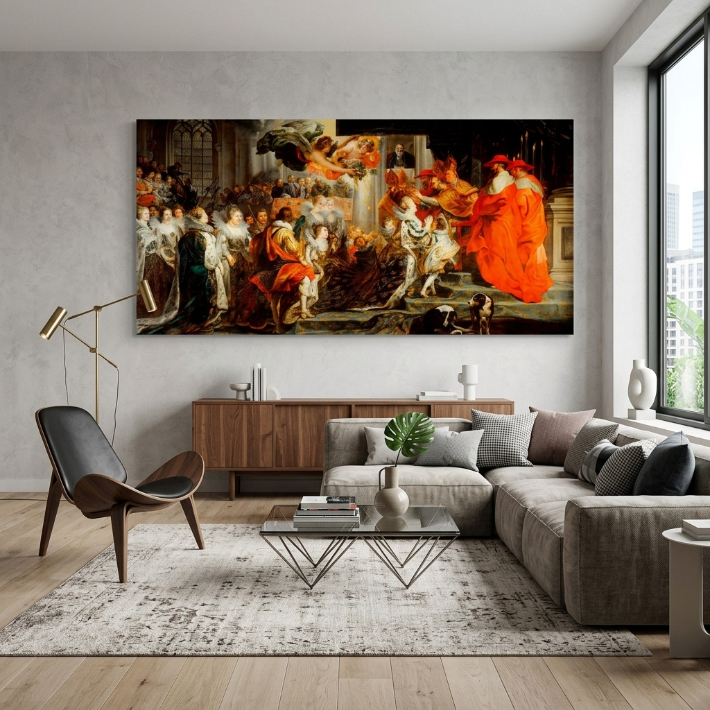 The Coronation of Maria de' Medici Reproduction Canvas Wall Art Print