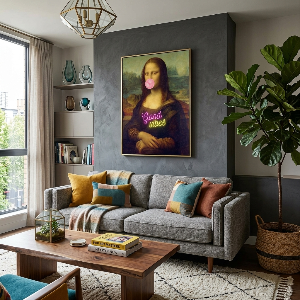 Canvas Wall Art Print Mona Lisa. Good vibes