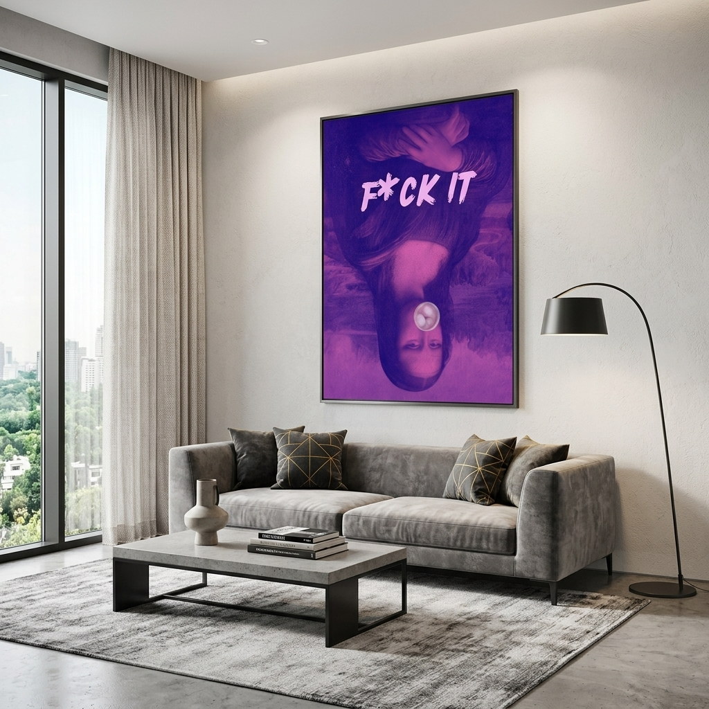 Canvas Wall Art Print Inverted Mona Lisa