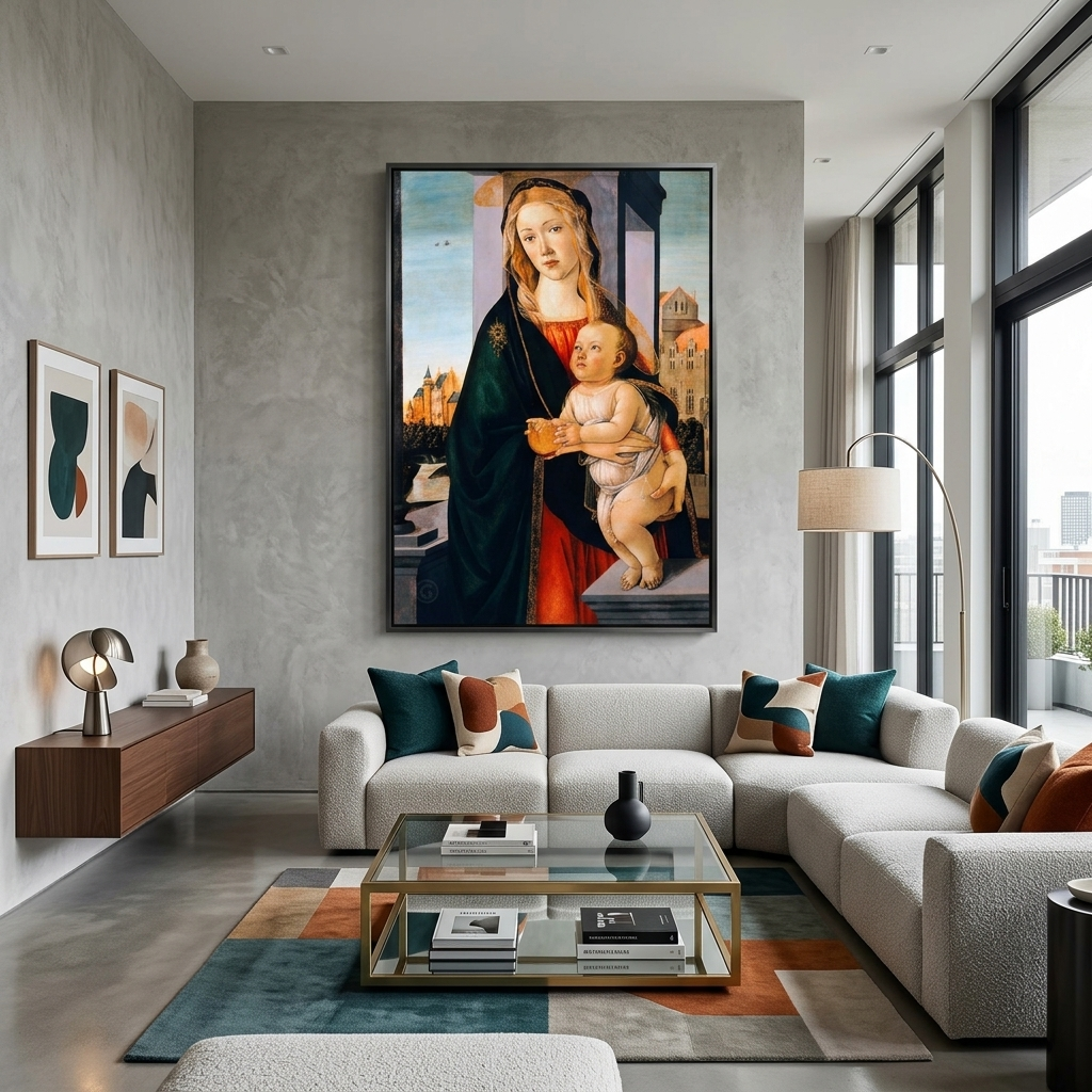 Madonna and Child Reproduction Canvas Wall Art Print