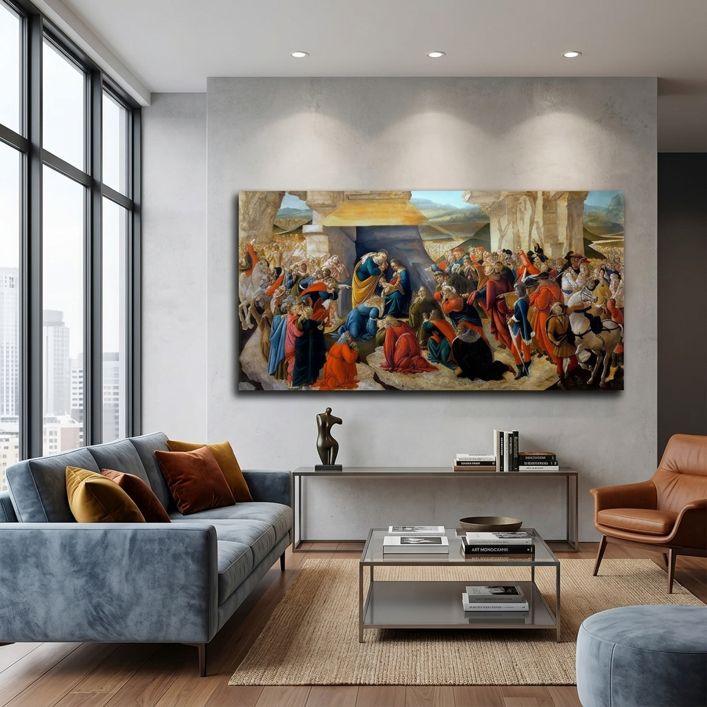 Botticelli's Adoration of the Magi Reproduction Canvas Wall Art Print
