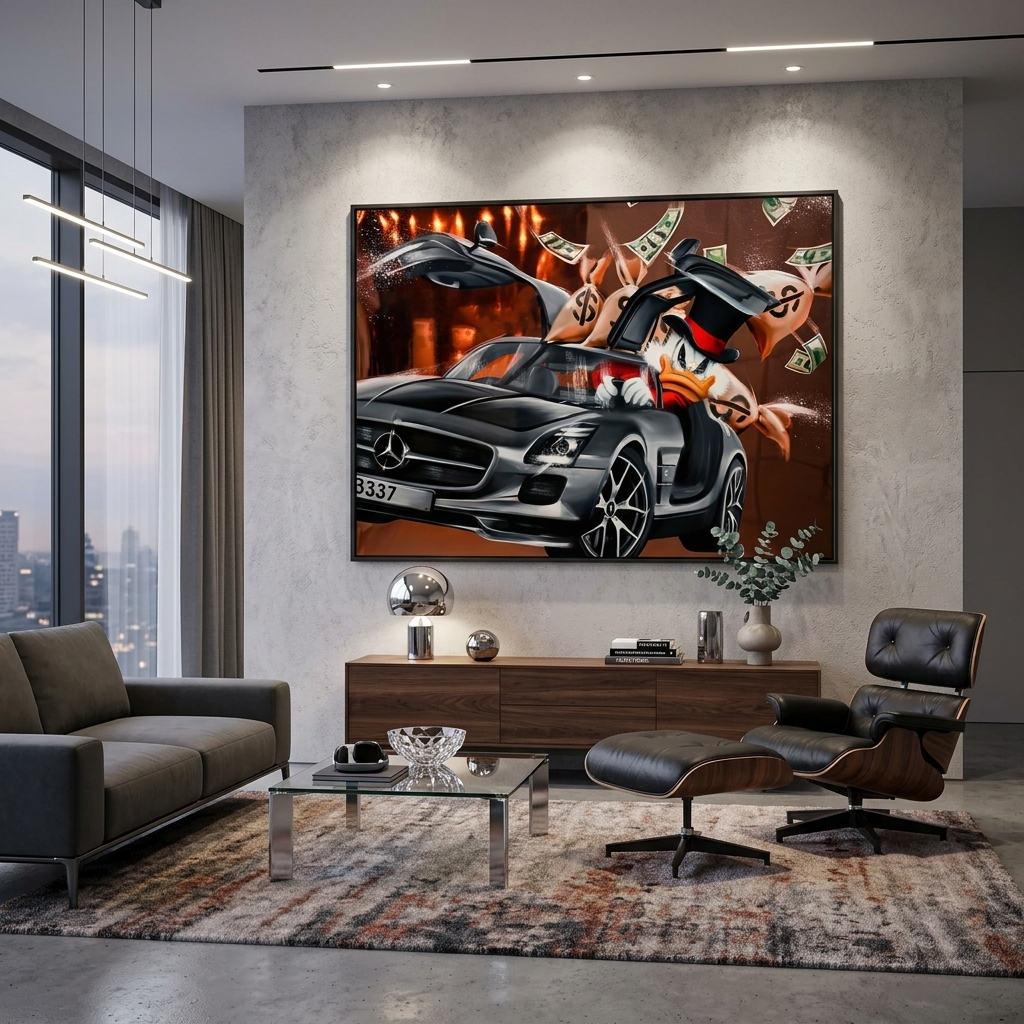 Scrooge Mercedes Inspirational Canvas Wall Art Print