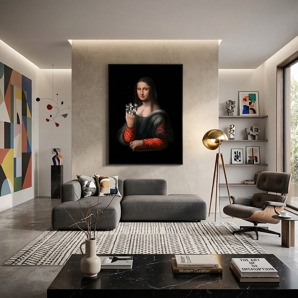 Canvas Wall Art Print Mona Lisa shows