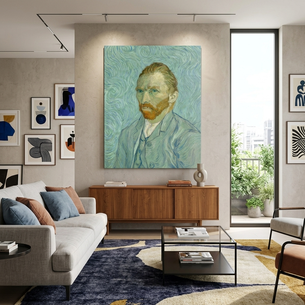 Self-Portrait 1889 Vincent van Gogh Reproduction Canvas Wall Art Print