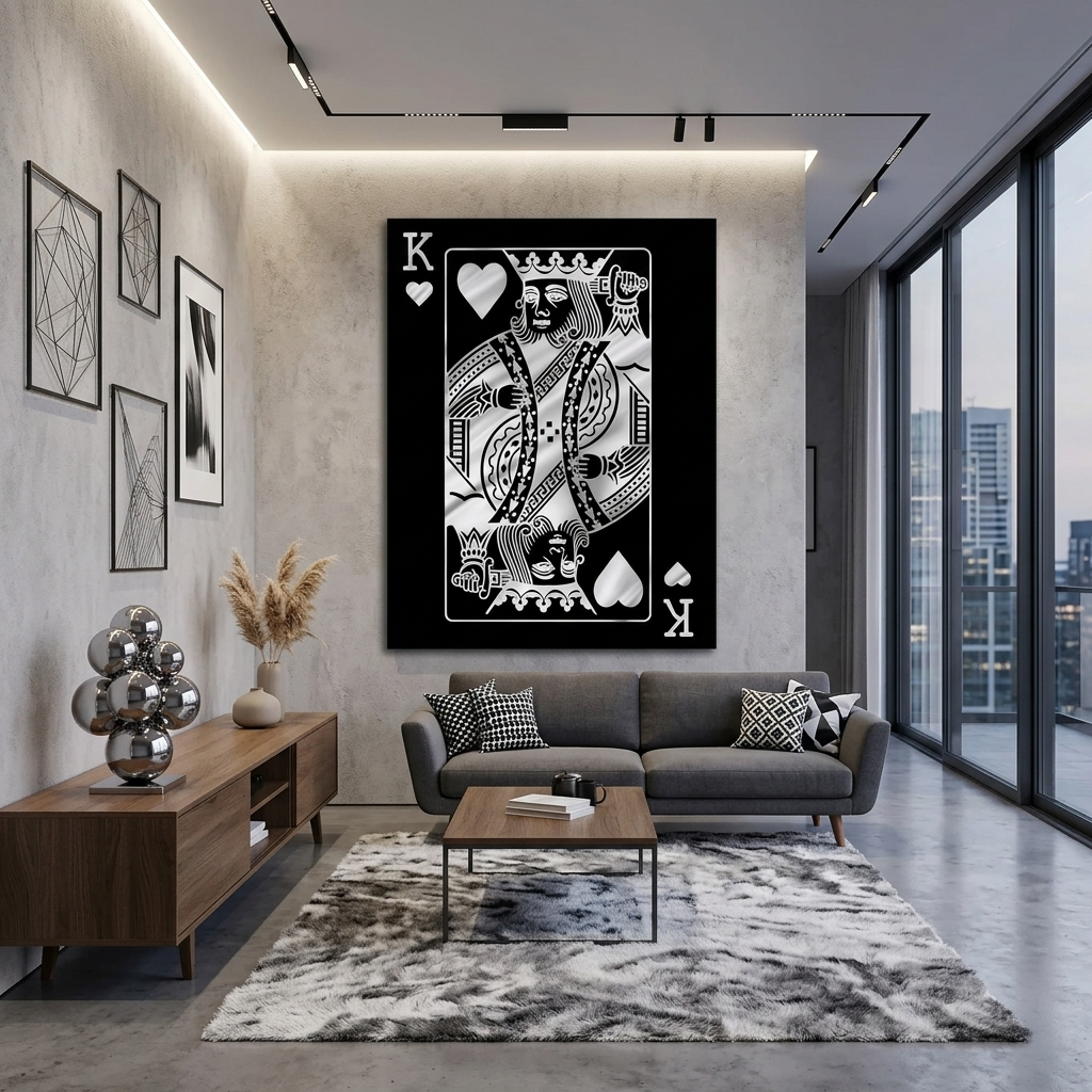 To motivate King Silver Motivational Canvas Wall Art Print