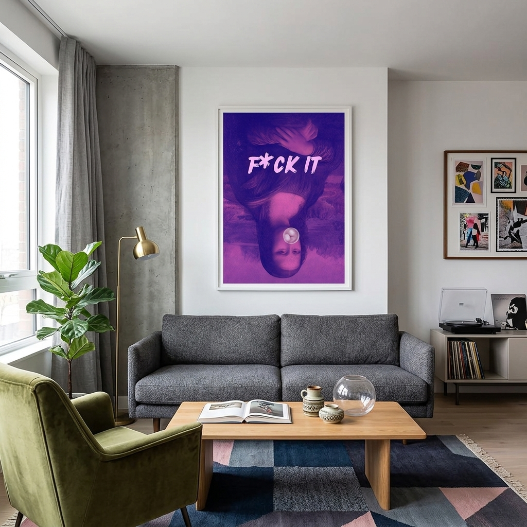 Canvas Wall Art Print Inverted Mona Lisa