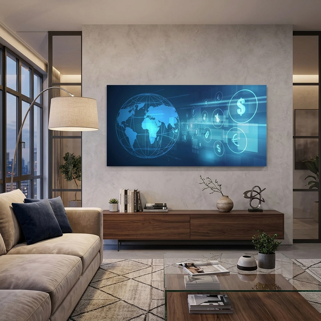 Crypto-exchange Inspirational Canvas Wall Art Print