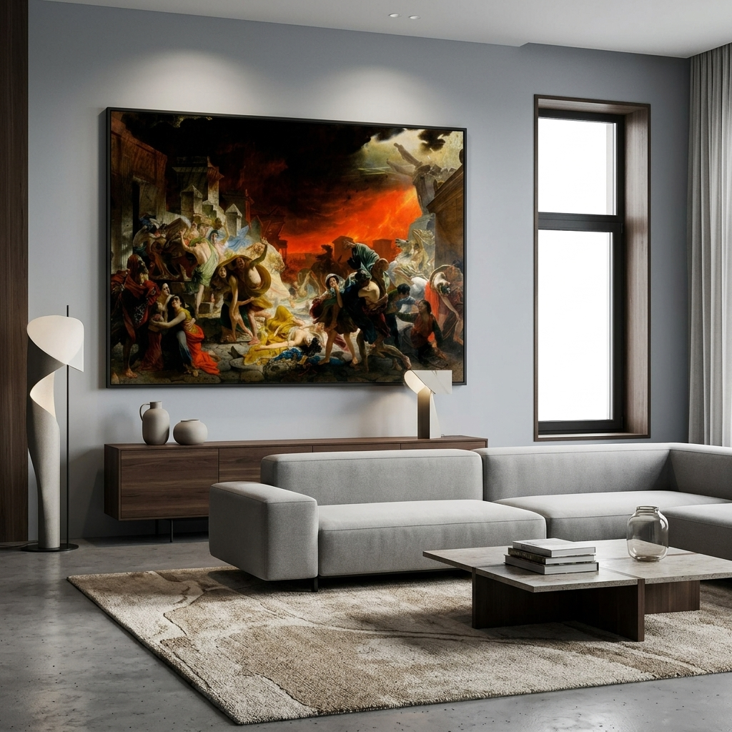 The Last Day of Pompeii Karl Brullov Reproduction Canvas Wall Art Print