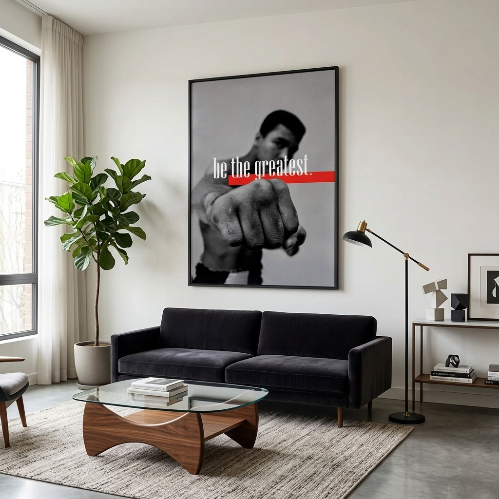 Boxer Muhammad Ali be the best Motivational Canvas Wall Art Print