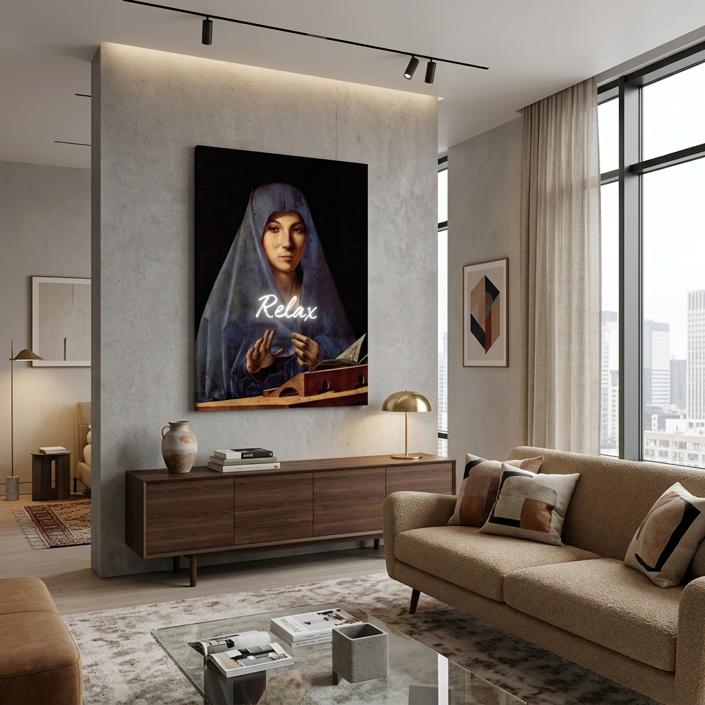 Canvas Wall Art Print The Virgin Annunciate. Relax