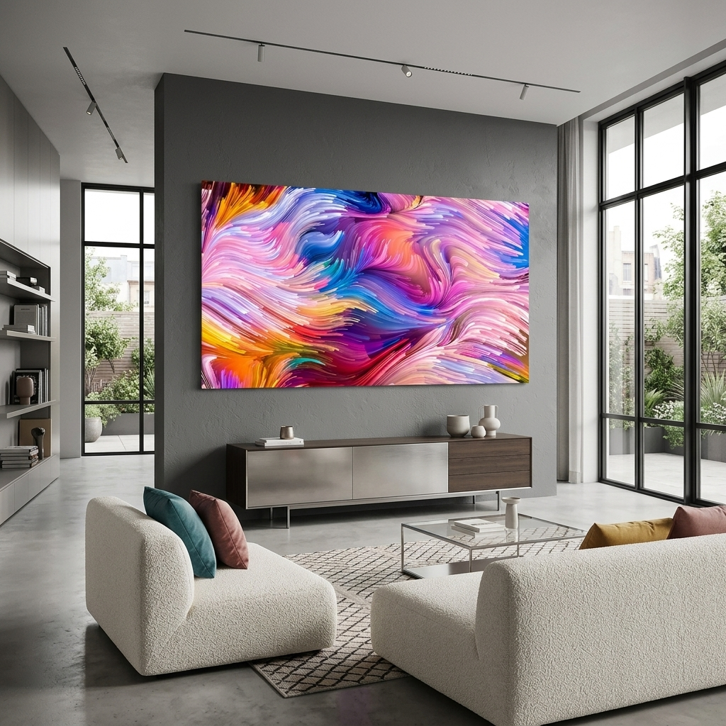 Colorful Abstraction Canvas Wall Art Print