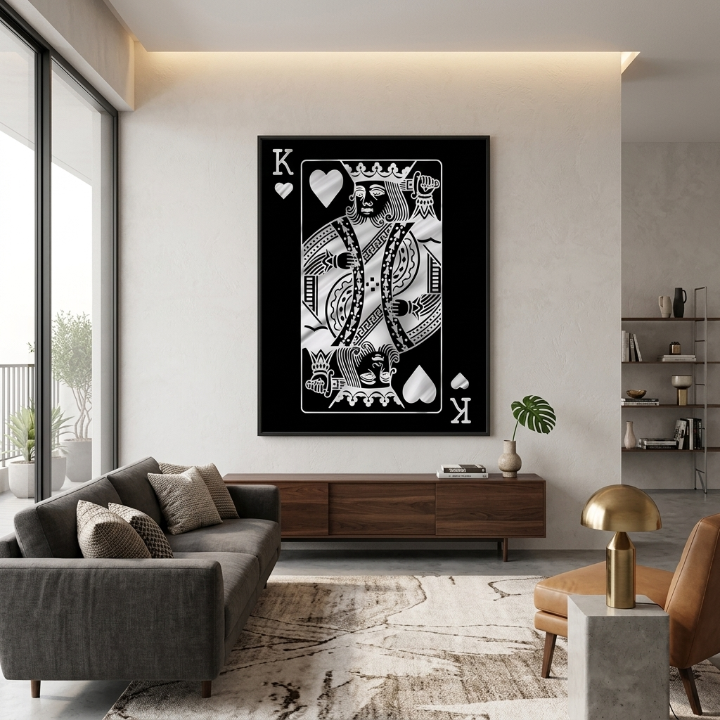 To motivate King Silver Motivational Canvas Wall Art Print