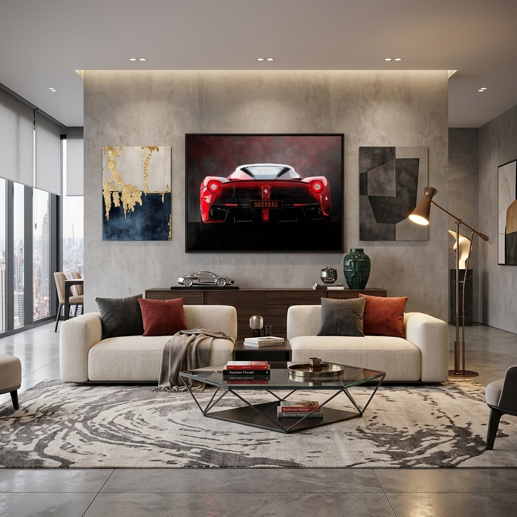FERRARI SUCCESS BACKSIDE Canvas Wall Art